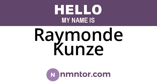 Raymonde Kunze
