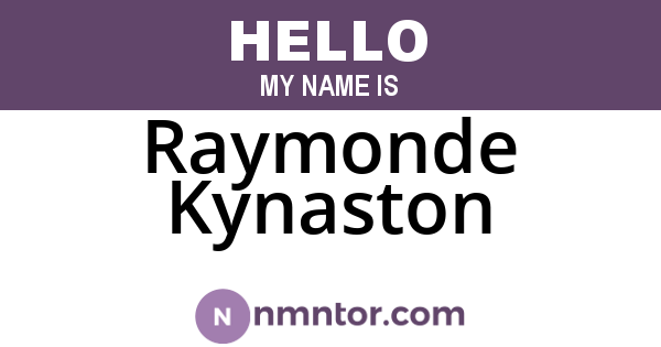 Raymonde Kynaston