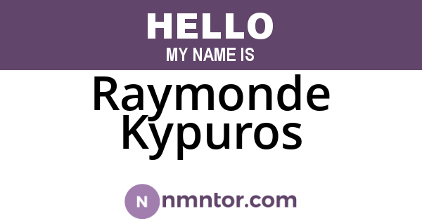 Raymonde Kypuros