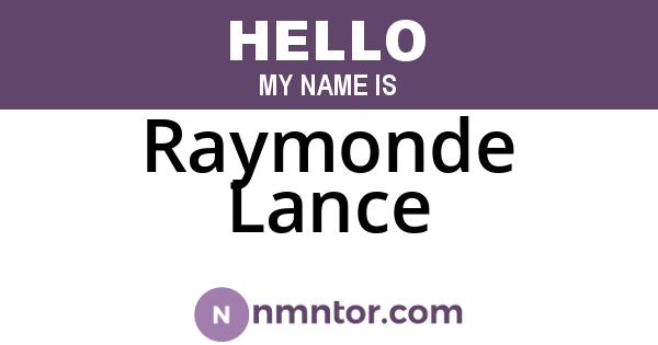 Raymonde Lance