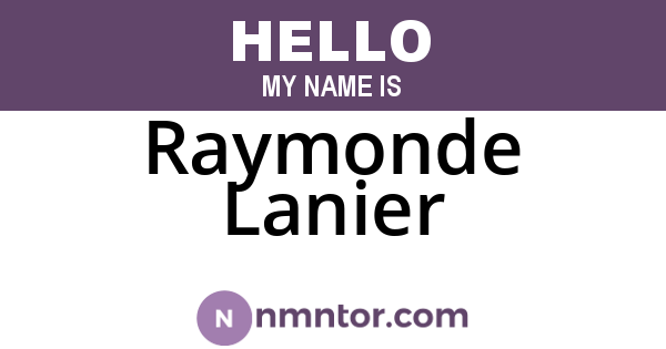 Raymonde Lanier