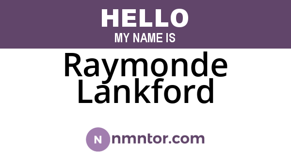 Raymonde Lankford