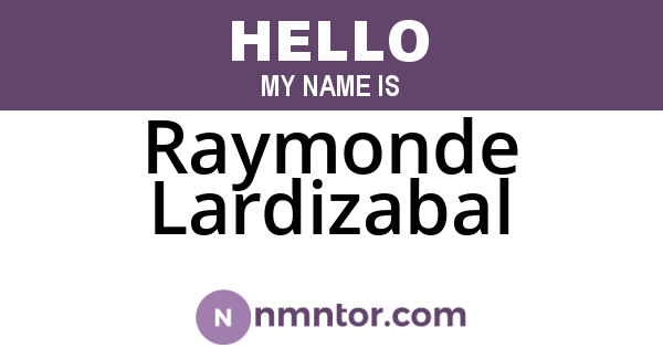 Raymonde Lardizabal