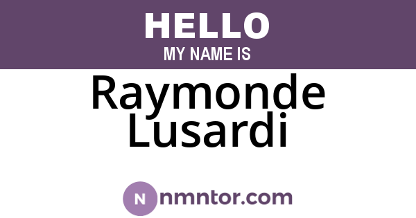 Raymonde Lusardi