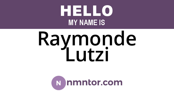 Raymonde Lutzi