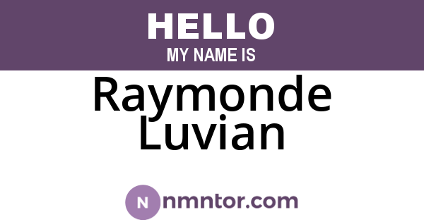 Raymonde Luvian