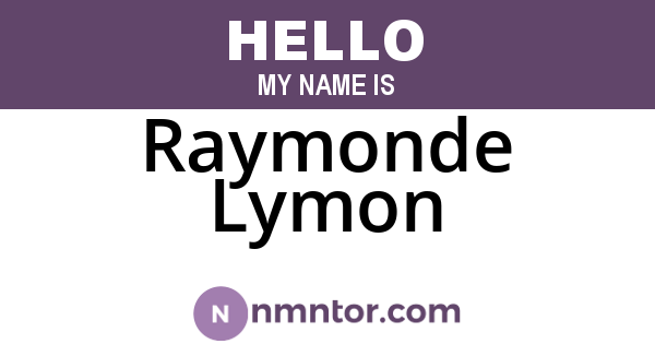 Raymonde Lymon