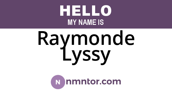 Raymonde Lyssy