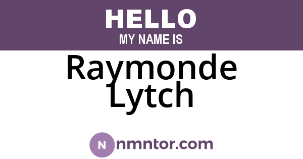 Raymonde Lytch