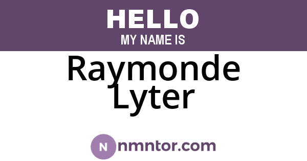 Raymonde Lyter