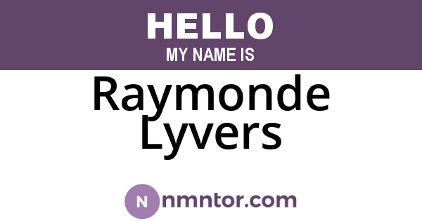 Raymonde Lyvers