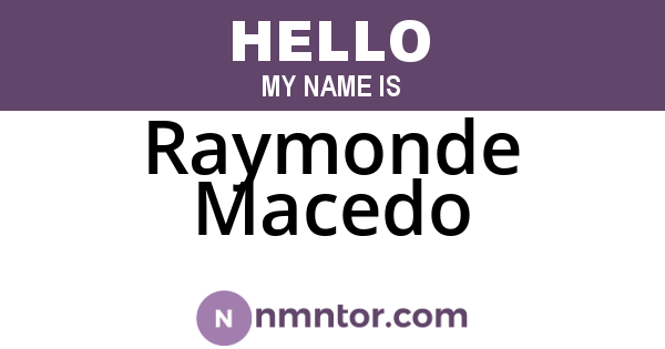 Raymonde Macedo