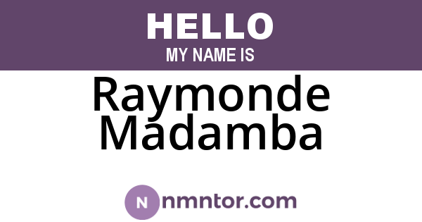Raymonde Madamba