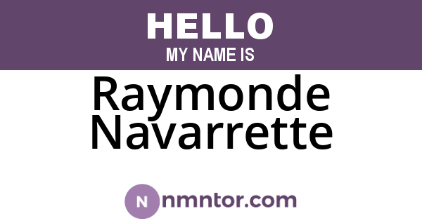 Raymonde Navarrette