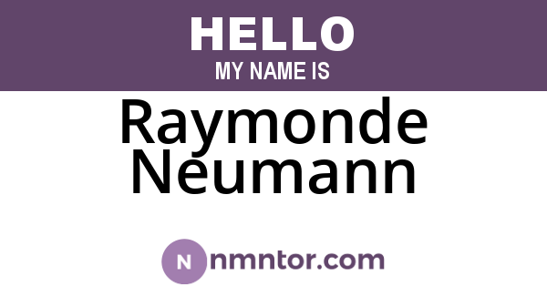 Raymonde Neumann