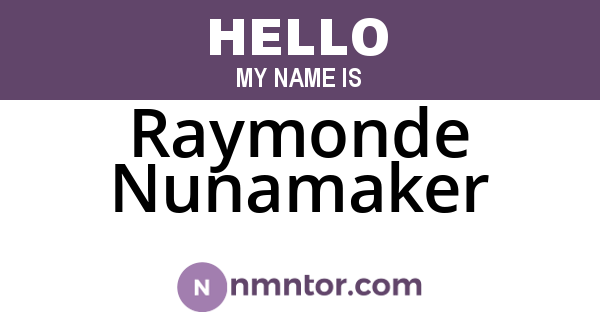 Raymonde Nunamaker