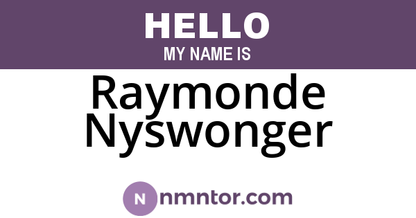 Raymonde Nyswonger