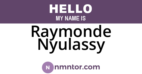 Raymonde Nyulassy