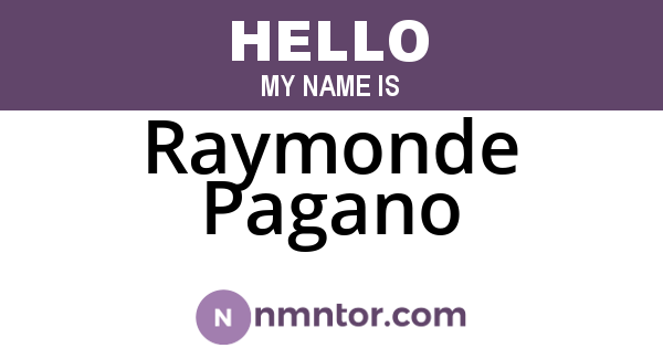 Raymonde Pagano