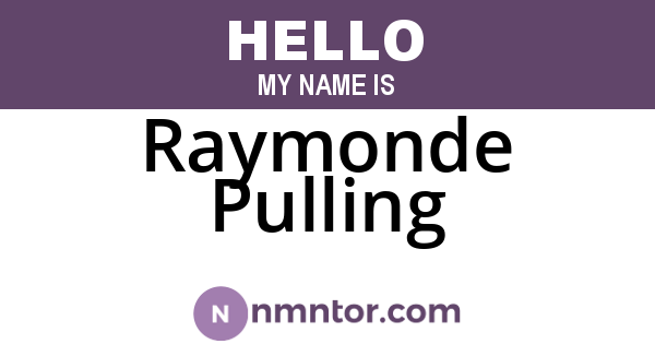 Raymonde Pulling