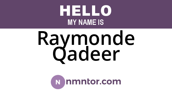 Raymonde Qadeer