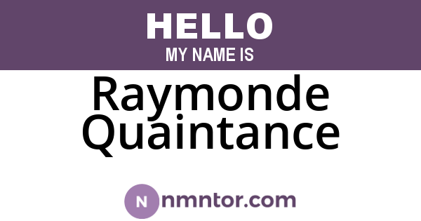 Raymonde Quaintance