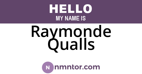 Raymonde Qualls