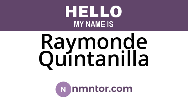 Raymonde Quintanilla