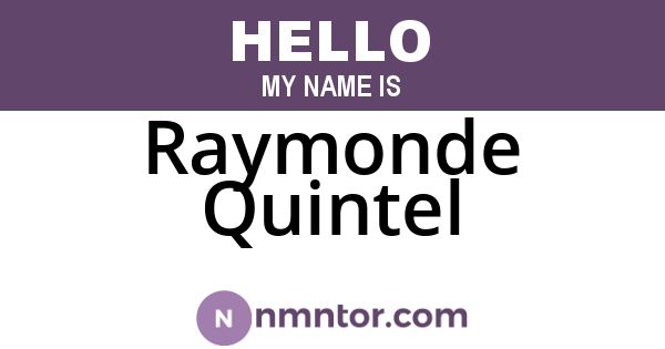Raymonde Quintel