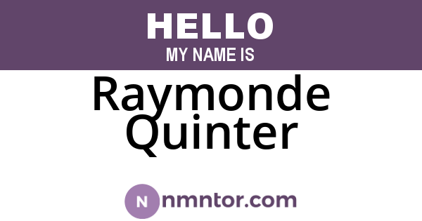 Raymonde Quinter