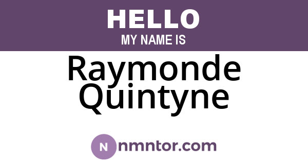Raymonde Quintyne
