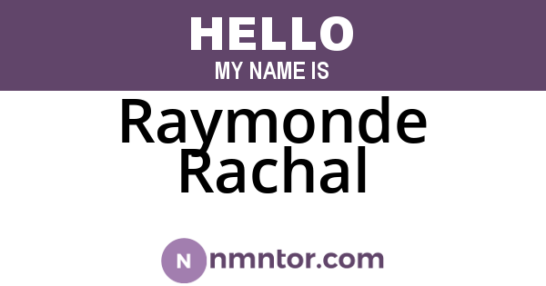 Raymonde Rachal