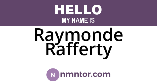 Raymonde Rafferty