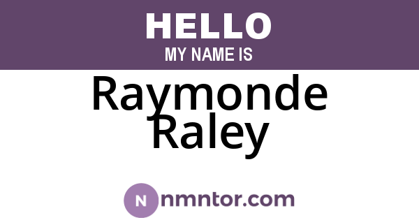 Raymonde Raley