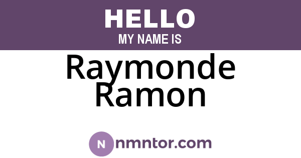 Raymonde Ramon