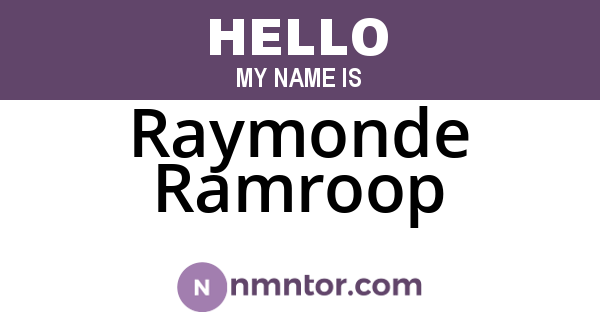 Raymonde Ramroop