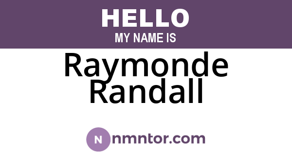 Raymonde Randall