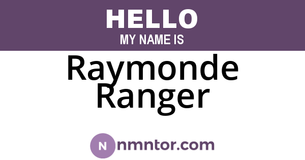 Raymonde Ranger