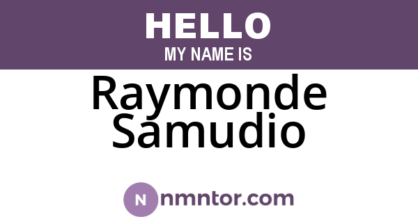 Raymonde Samudio