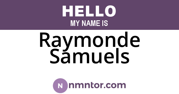 Raymonde Samuels