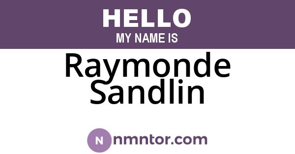 Raymonde Sandlin