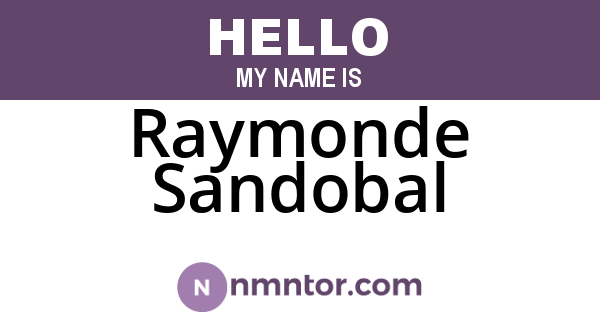 Raymonde Sandobal