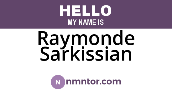 Raymonde Sarkissian