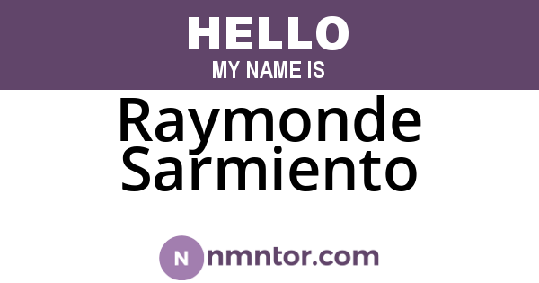 Raymonde Sarmiento