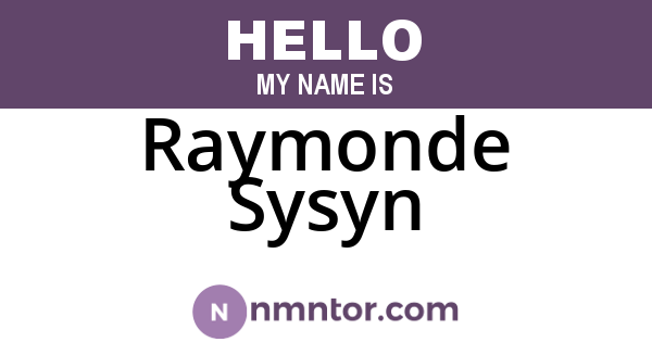 Raymonde Sysyn