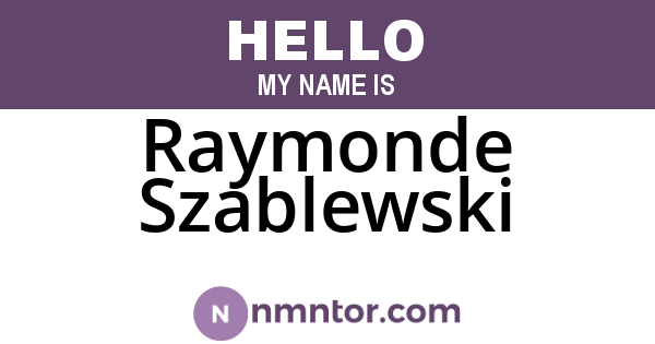 Raymonde Szablewski