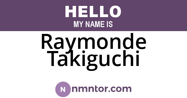 Raymonde Takiguchi