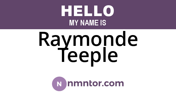 Raymonde Teeple