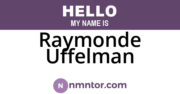 Raymonde Uffelman