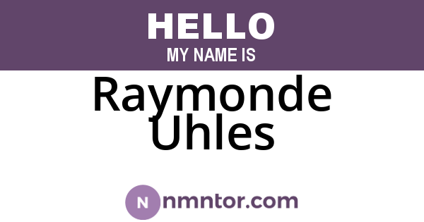 Raymonde Uhles